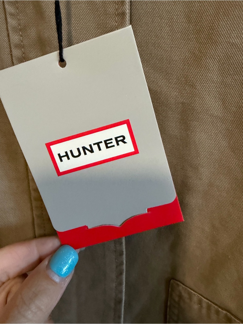 Hunter Original Cotton Barn Hunting Jacket Tanile Tan Corduroy Collar - M - Picture 4 of 8